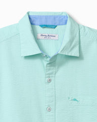 Big & Tall Nova Wave Cotton-Blend Long-Sleeve Shirt - Aquarius