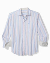 Big & Tall Sarasota Stretch Villa Stripe IslandZone Shirt - Dew Drop