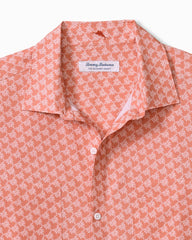 Big & Tall Bahama Coast Tropic Geoscape IslandZone Shirt - Light Havana