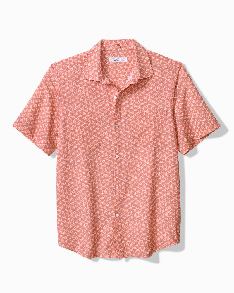 Big & Tall Bahama Coast Tropic Geoscape IslandZone Shirt - Light Havana