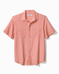 Big & Tall Bahama Coast Tropic Geoscape IslandZone Shirt - Light Havana