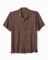 Big & Tall Harbor Luxe Silk Camp Shirt - Desert Plum