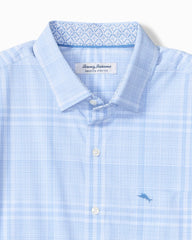 Big & Tall Sarasota Stretch Porto Plaid IslandZone Shirt - Rococo Blue