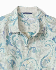Big & Tall Breezy Cay Linen Long-Sleeve Shirt - Hazy Teal