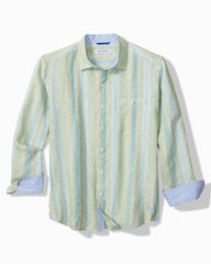 Big & Tall Delgada Stripe Linen Long-Sleeve Shirt - Hemp
