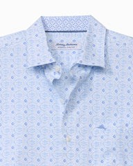Big & Tall Sarasota Stretch Island Medallion IslandZone Shirt - Blue Lapis