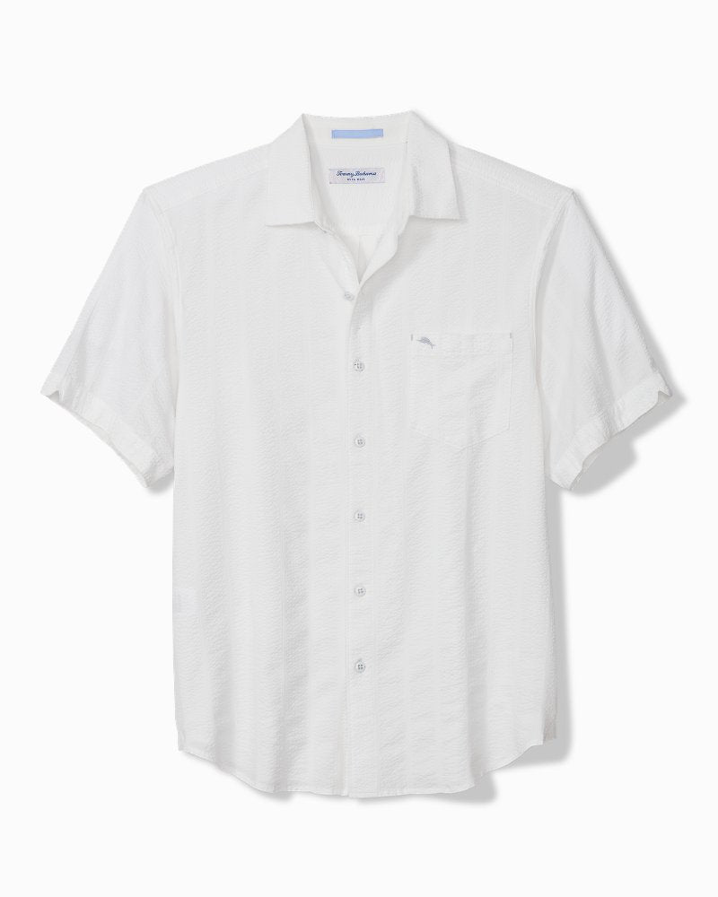 Big & Tall Nova Wave Cotton-Blend Short-Sleeve Shirt - White