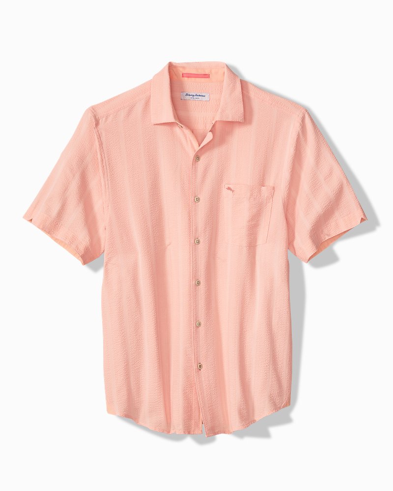 Big & Tall Nova Wave Cotton-Blend Short-Sleeve Shirt - Melonie