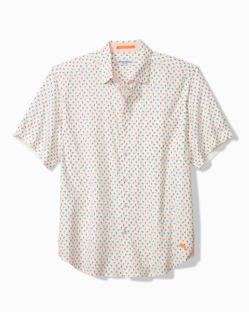 Big & Tall Nova Wave Flock It to You Cotton-Blend Shirt - White