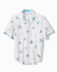 Big & Tall Nova Wave Pineapple Pete Cotton-Blend Shirt - White