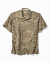 Big & Tall Coastal Ease Palms IslandZone Camp Shirt - Shiitake