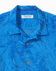 Big & Tall Coastal Ease Botanic Loom IslandZone Camp Shirt - Turkish Sea