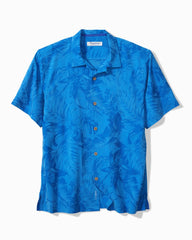 Big & Tall Coastal Ease Botanic Loom IslandZone Camp Shirt - Turkish Sea