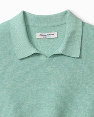 Big & Tall Capri Cove IslandZone® Sweater Polo - Aquifer Heather