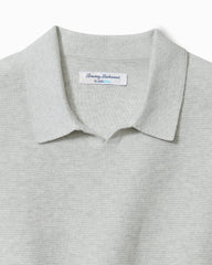 Big & Tall Capri Cove IslandZone® Sweater Polo - Heather Grey