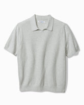 Big & Tall Capri Cove IslandZone® Sweater Polo - Heather Grey
