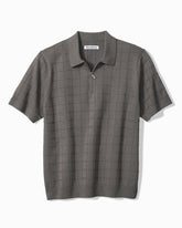 Big & Tall Coolside Quarter-Zip IslandZone Polo - Spa Stone