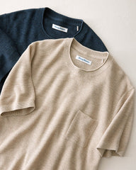 Big & Tall Salthill Pocket Cotton-Blend Crew Sweater - Oatmeal Heather