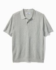 Big & Tall Coolside Sun Bliss IslandZone Polo - Light Grey Heather