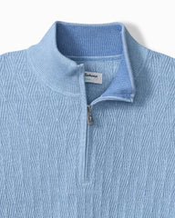 Big & Tall Coolside Madeira IslandZone Half-Zip - Chambray Blue Heather