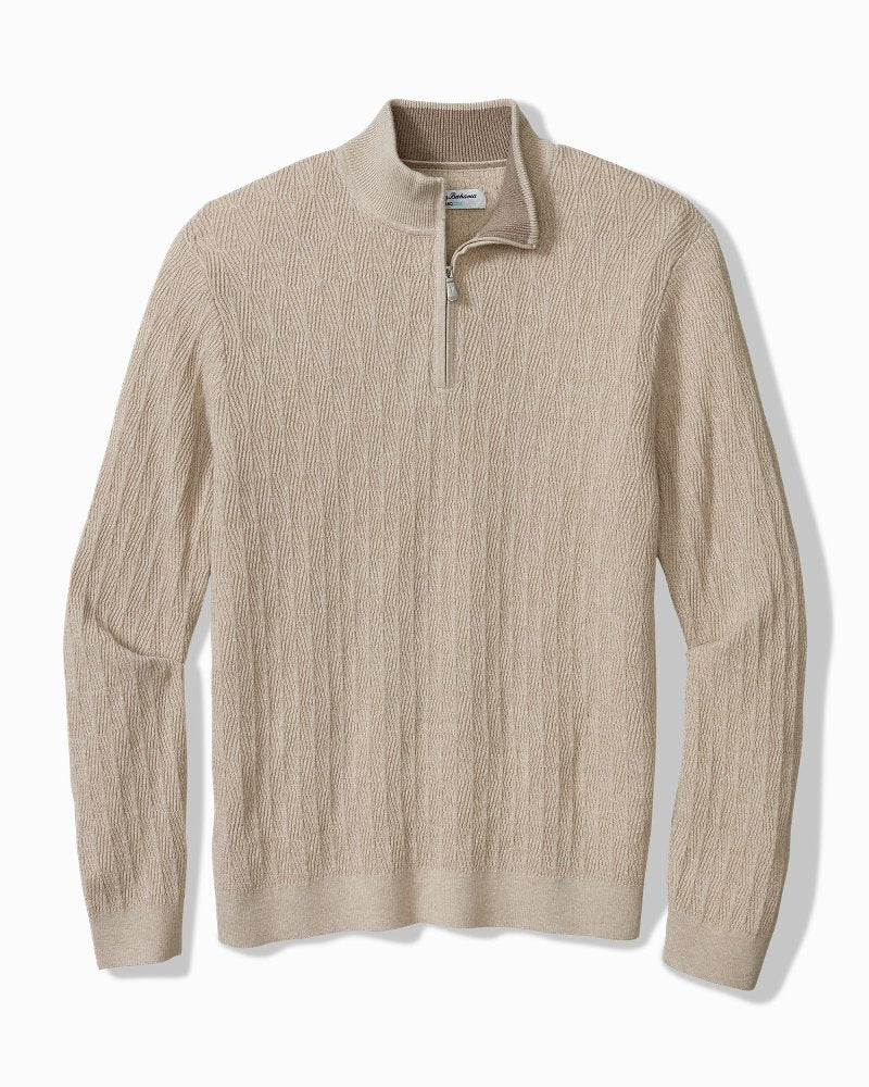 Big & Tall Coolside Madeira IslandZone Half-Zip - Moonstone Heather