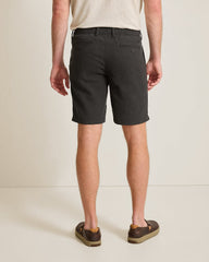 Big & Tall Isla Sands Stripe Stretch-Linen Shorts - Black