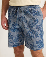 Big & Tall Midnight Harbor Stretch-Linen E-Waist Shorts - Insignia Blue