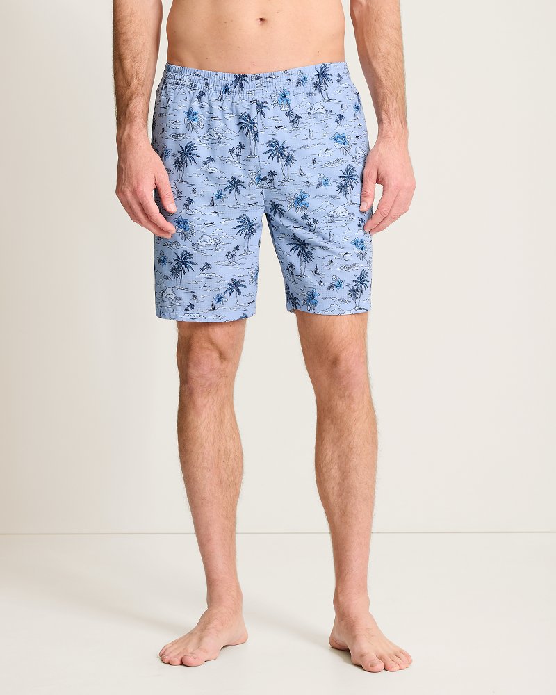 Big & Tall Huntington Beach Views E-Waist Hybrid Shorts - Evertide