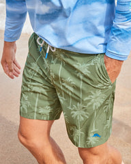Big & Tall Baja Palmero Boardshorts - Army Green