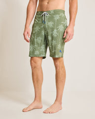 Big & Tall Baja Palmero Boardshorts - Army Green
