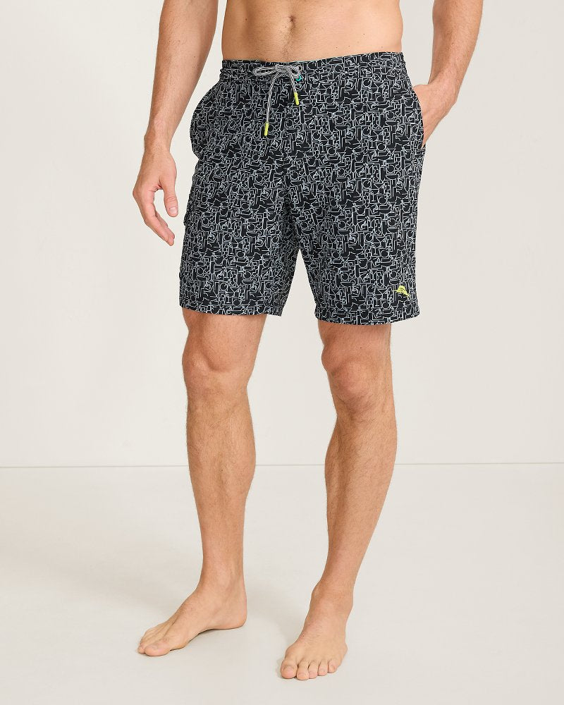 Big & Tall Baja Party Mixer Boardshorts - Black