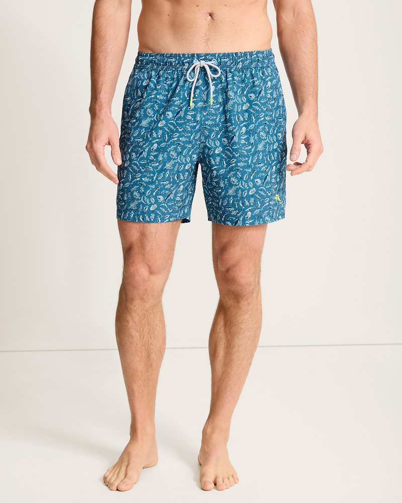 Big & Tall Naples Night Schooled Swim Trunks - Kingfish