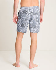 Big & Tall Baja Fronds Vines Boardshorts - Black