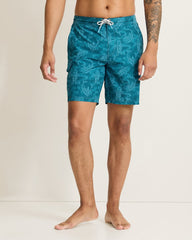 Big & Tall Baja Feeling Koi-Ful Boardshorts - Malachite