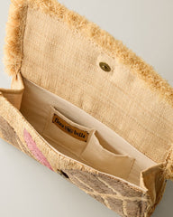 Cabra Raffia Clutch - Primrose Multi