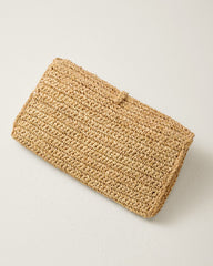 Chastanet Crochet Raffia Clutch - Natural