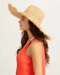 Christiana Raffia Sun Hat - Natural