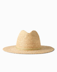 Raffia Braid Continental Hat - Natural