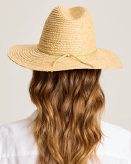 Raffia Braid Continental Hat - Natural