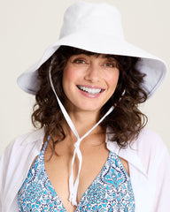 Livvy Packable Sun Hat - White