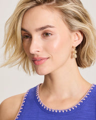 Terra Laguna Pineapple Drop Earrings - Gold