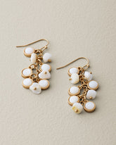 Terra Laguna Mother of Pearl Charm Drop Earrings - Gold