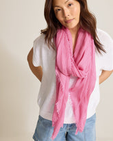 Modal Silk Crinkle Wrap - Beach Pink