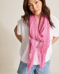 Modal Silk Crinkle Wrap - Beach Pink