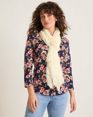 Modal Silk Crinkle Wrap - Cream