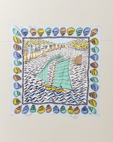 Sail Away Silk Square Scarf - Chambray