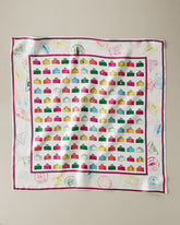 Vintage Luggage Silk Square Scarf - Multicolor