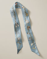 Charmed Life Silk Ribbon Scarf - Blue Shadow