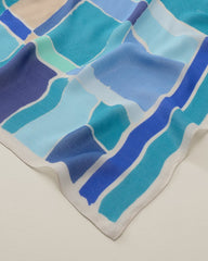Painted Plaid Wrap - Ultramarine