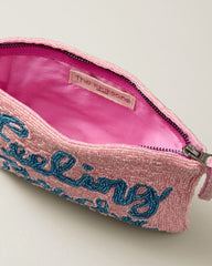 Feeling Beachy Beaded Clutch - Baby Pink